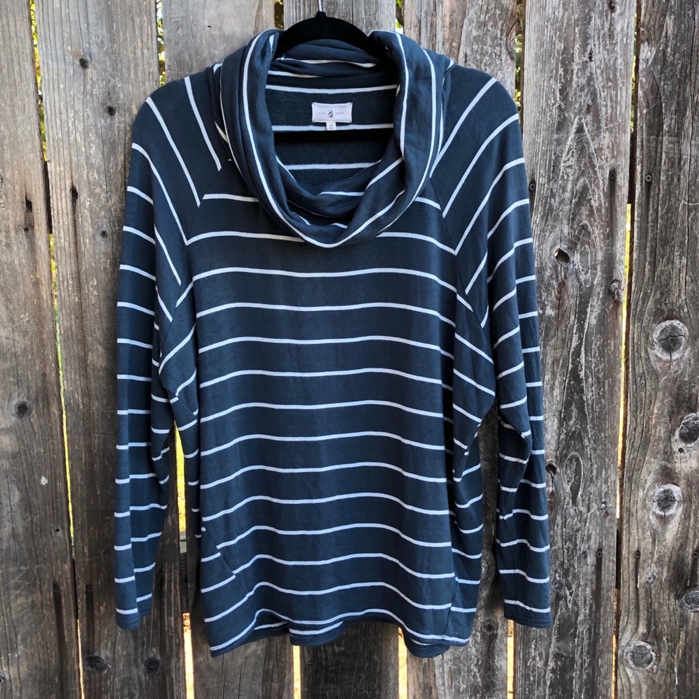 Lou & Grey striped cowl neck sweater
